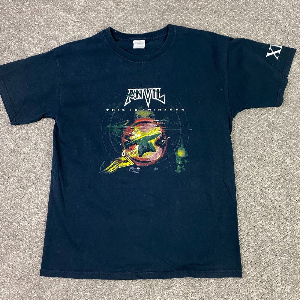 Anvil This Is Thirteen T Shirt Men's Large Fits Like Medium Black Cotton